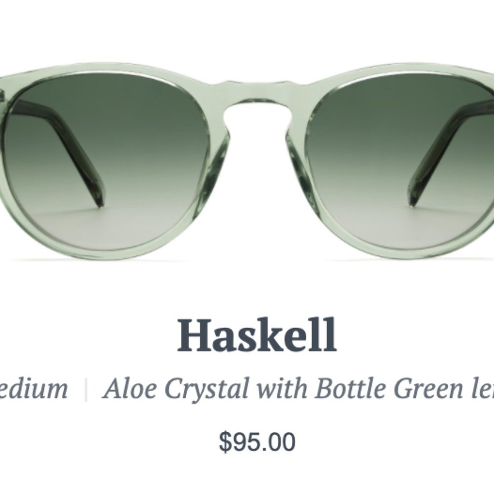 Warby Parker Haskell Sunglasses - 100% UV  - Green